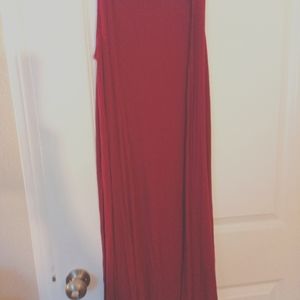LuLaRoe XS Cranberry Ribbed Sleeveless Duster